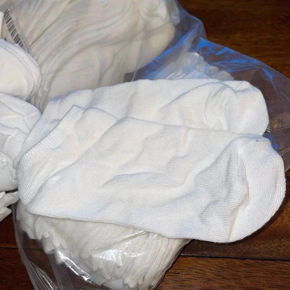 NEW 40-Pack(40 Pairs) Adult One-Size Polyester Ankle Socks (White Bulk Pack) - Picture 1 of 4
